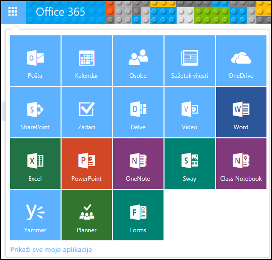 Popis Office 365 aplikacija dostupnih korisnicima