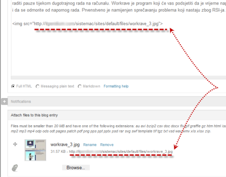 Prikaz Notebook hijerarhijskog sučelja