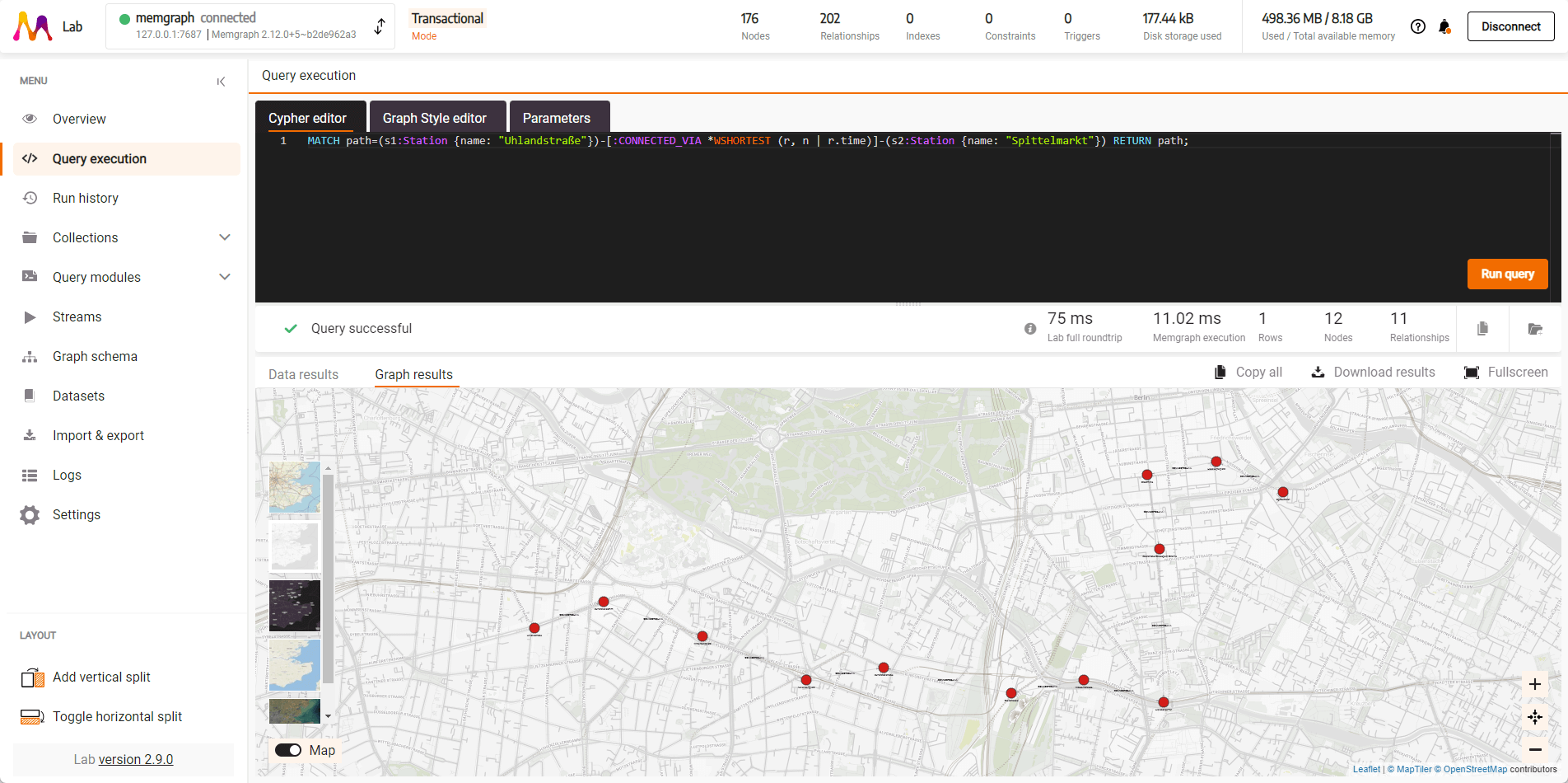 Berlin subway shortest path