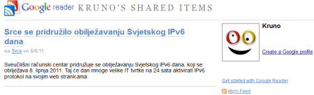 Feedburner statistika pretplatnika i pregleda pojedinih vijesti