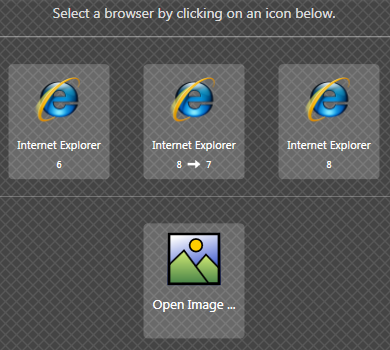Prikaz sučelja Browsershots usluge za testiranje u preglednicima