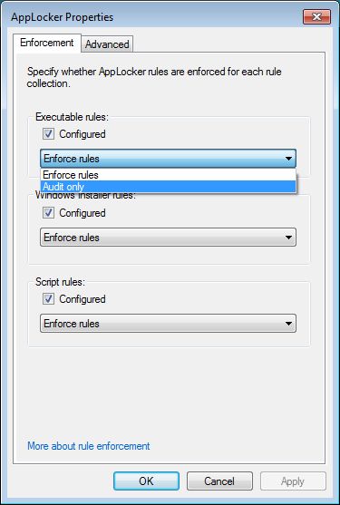 Čarobnjak za stvaranje novog AppLocker pravila